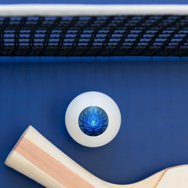 Blue Lotus Flower Andlig Zen Art Pingisboll (Tabell)