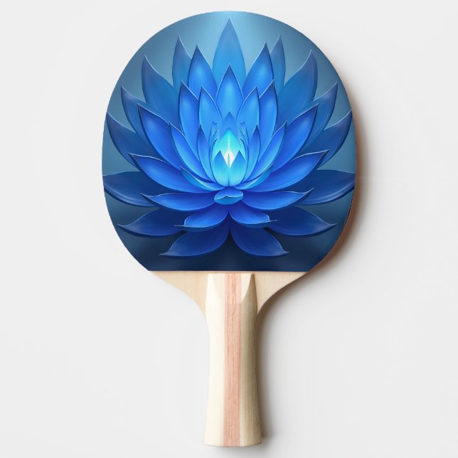 Blue Lotus Flower Andlig Zen Art Pingisracket (Framsidan)