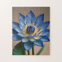 Blue Lotus Flower Andlig Zen Art