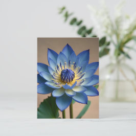 Blue Lotus Flower Andlig Zen Art Vykort