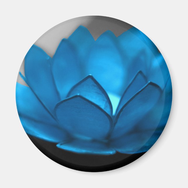 Blue Lotus Flower Magnet (Framsidan)