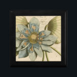 Blue Lotus Flower på Tan Background med Write Minnesask<br><div class="desc">En vacker blå blomma i fullt-blomman står i centrum för biet. Gultens centrum är nästan hypnotiskt i sin ära. Lägg till lite elegans i ditt hem med den här utskriften!</div>