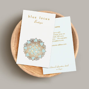 Blue Lotus Logotyp Holistic Health och Hälsa Visitkort