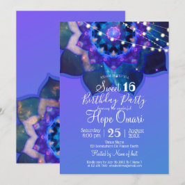 Blue Lotus Mandala Inbjudningar