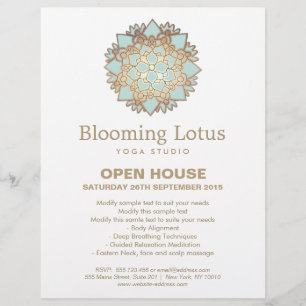 Blue Lotus Mandala Reklamblad