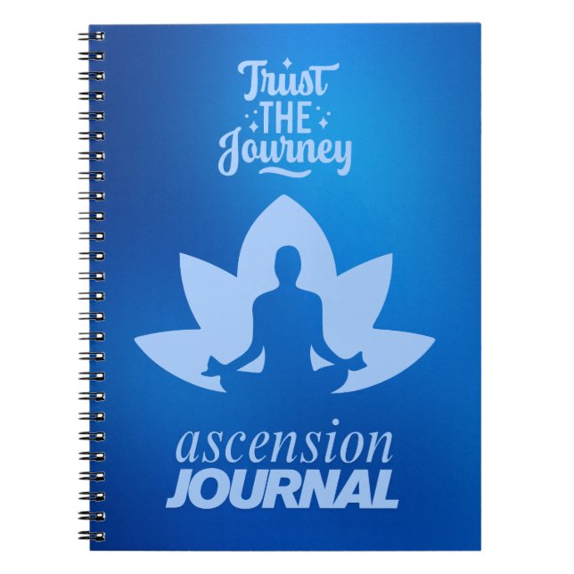 Blue Lotus Meditator - Ascension Journal Anteckningsbok (Framsidan)
