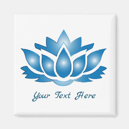 Blue Lotus Mind Body Spirit Personlig Magnet