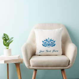 Blue Lotus Mind Body Spirit Personlig Pillow Kudde