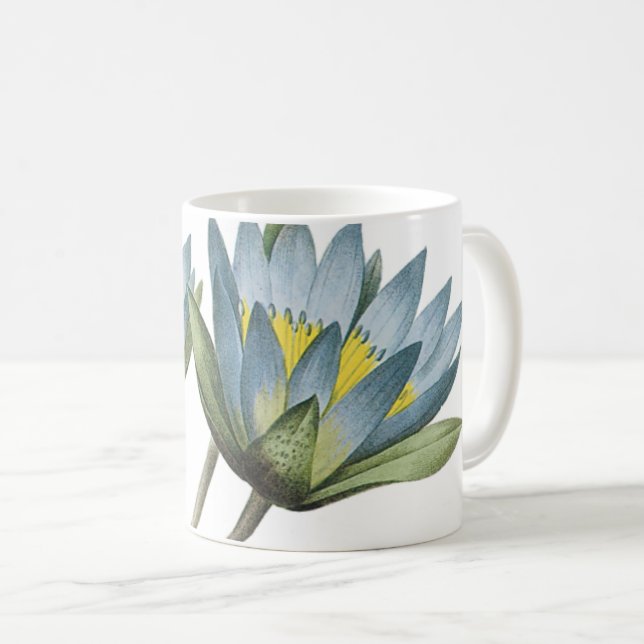 Blue lotus(Nymphaea caerulea) av Redouté Kaffemugg (Framsida höger)