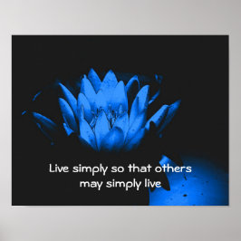 Blue Lotus Simpity inspirationsoffert Poster