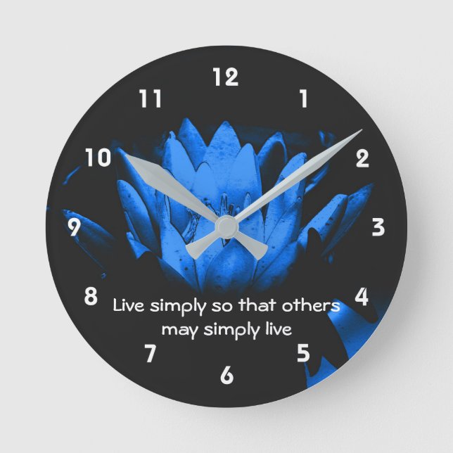 Blue Lotus Simpity inspirationsoffert  Rund Klocka (Framsida)