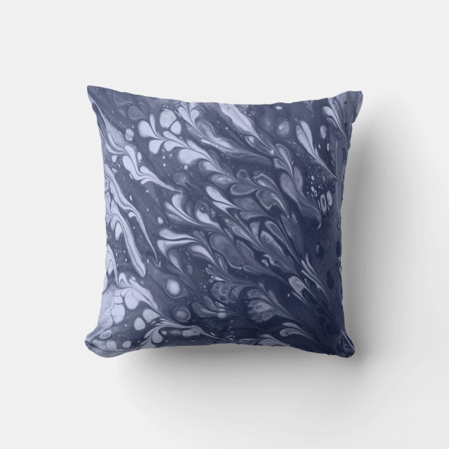 Blue löv mönster kudde (Framsida)