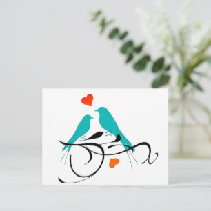 Blue Love birds Vykort