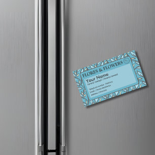 Blue Lövs Bilingual Magnetiska Visitkort