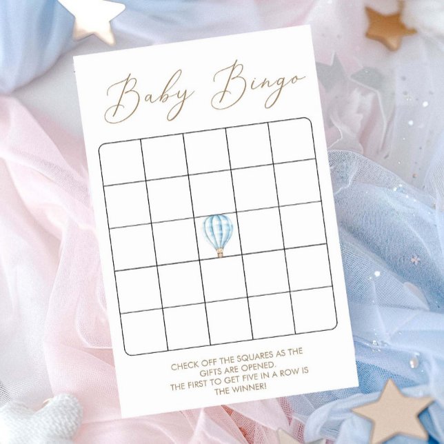 Blue Luftballong Baby Shower Baby Bingo Game (Skapare uppladdad)