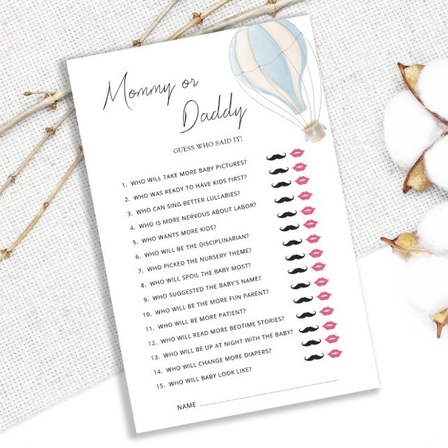 Blue Luftballong Baby Shower Mamma eller pappa (Skapare uppladdad)