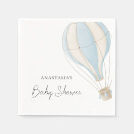 Blue Luftballong Boy Baby Shower Pappersservett