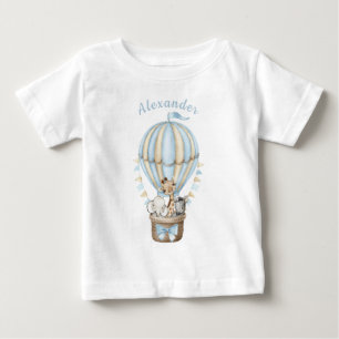 Blue Luftballong Safari Animals 1:a födelsedagen T Shirt