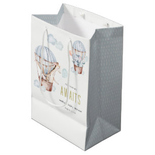 Blue Luftballong Safari Animals Baby Shower