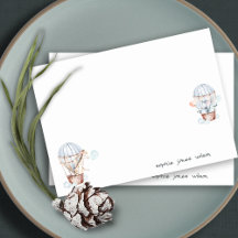 Blue Luftballong Safari Animals Baby Shower
