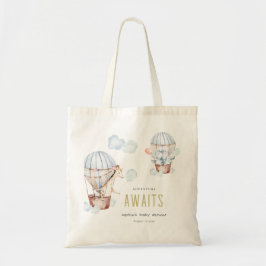Blue Luftballong Safari Animals Baby Shower Tygkasse