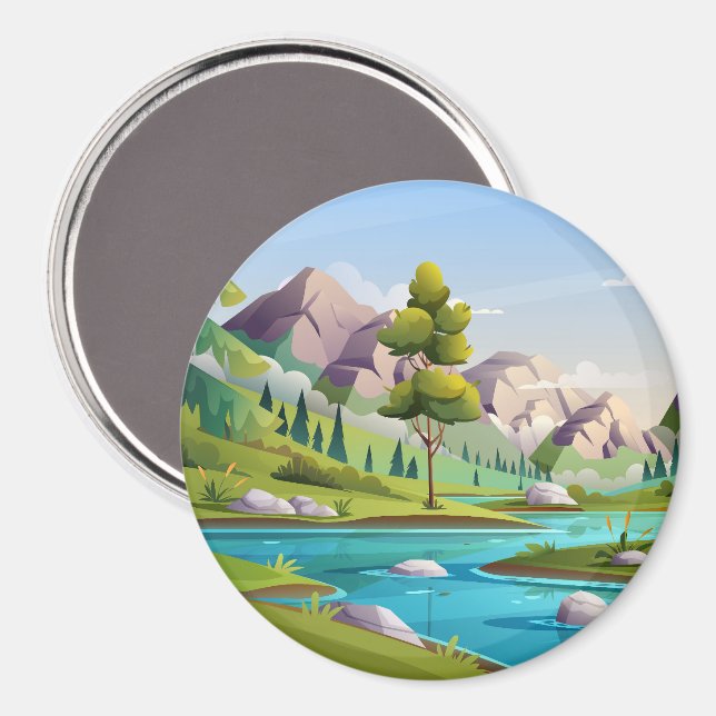 Blue Lugn River Magnet (Front/Back)