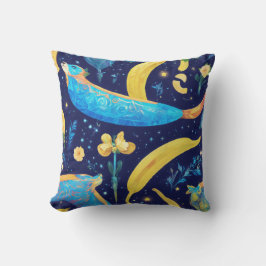 "Blue Lunar Monkey och Candy Banana"? Kudde