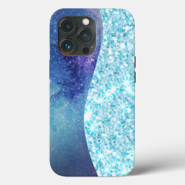 Blue Luxury Modern gradient galaxy glitter star