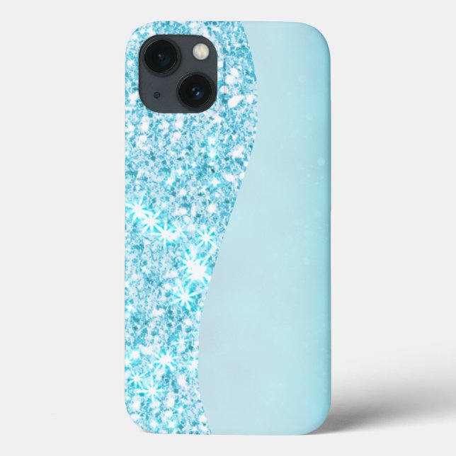 Blue Luxury Modern gradient galaxy glitter star (Baksida)