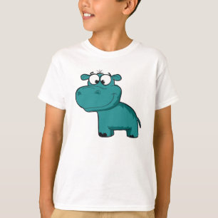 Blue Lycklig Hippo Tee