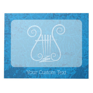 Blue Lyre Background Anteckningsblock