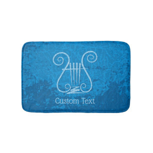 Blue Lyre Background Badrumsmatta