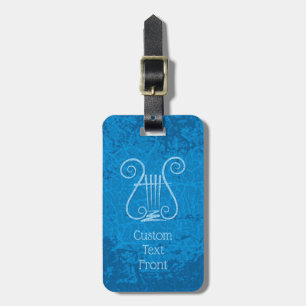 Blue Lyre Background Bagagebricka
