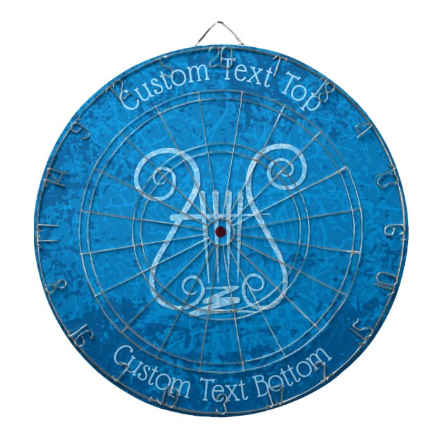 Blue Lyre Background Darttavla (Framsidan)