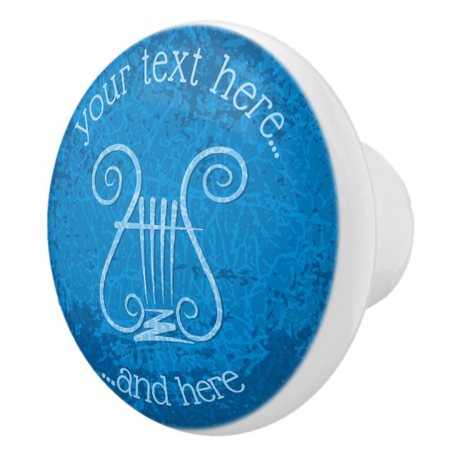 Blue Lyre Background Knopp (Höger)