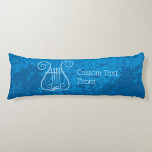 Blue Lyre Background Kroppskudde