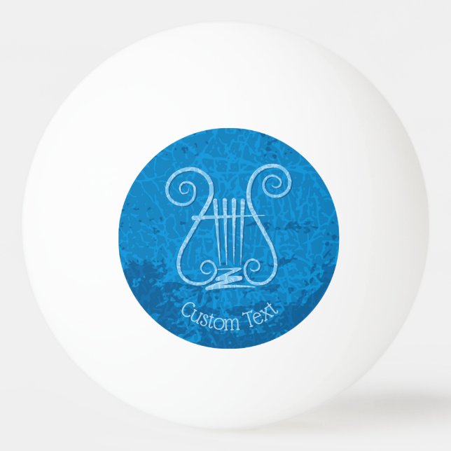 Blue Lyre Background Pingisboll (Framsidan)