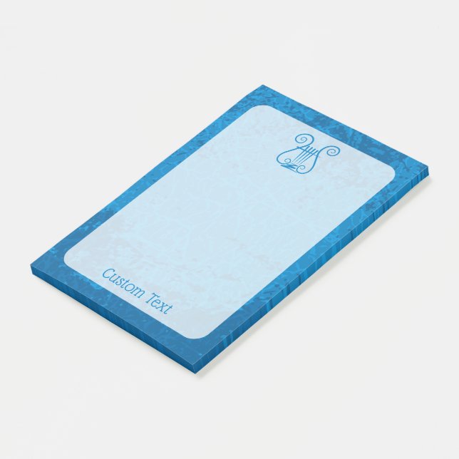 Blue Lyre Background Post-it Block (Vinklad)