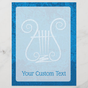 Blue Lyre Background Reklamblad