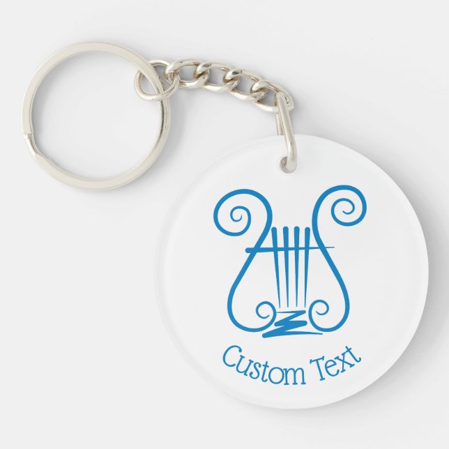Blue Lyre Keychain (Framsidan)