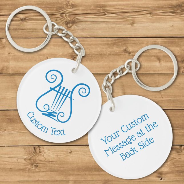 Blue Lyre Keychain (Skapare uppladdad)