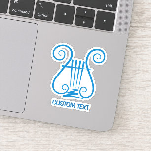 Blue Lyre Klistermärken