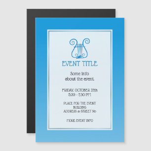 Blue Lyre Magnetisk Inbjudningskort