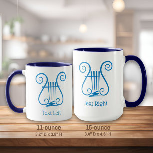 Blue Lyre Mugg