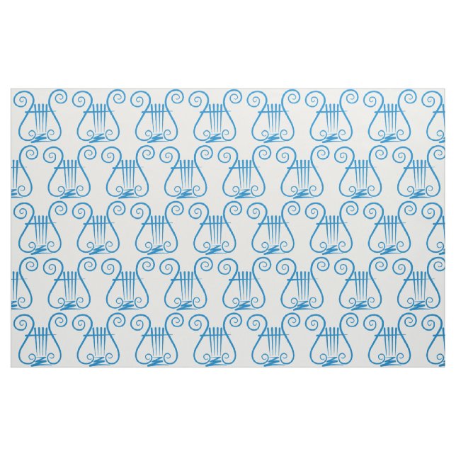 Blue Lyre Tyg (Fat Quarter)
