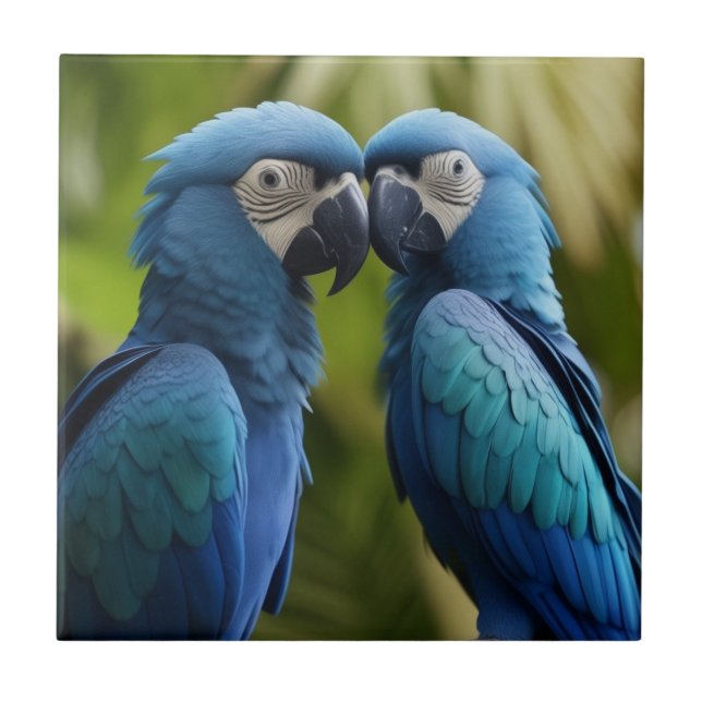Blue Macaw Kakelplatta (Framsidan)
