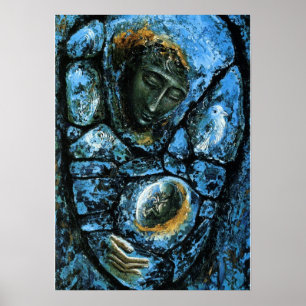 Blue Madonna Poster
