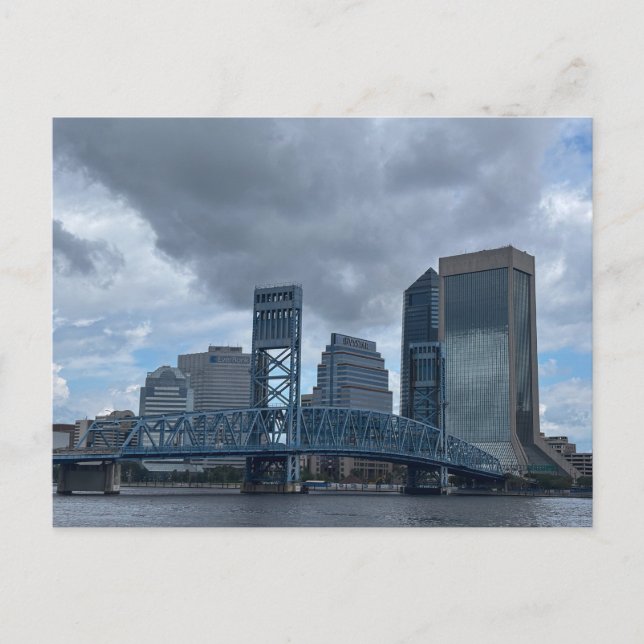Blue Main Street Bridge Vykort (Framsida)