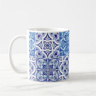 Blue Maiolica Tile Mugg Italienska keramiska ins