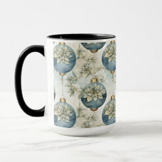 Blue Majesty Elegant Blue Guld Julsenor Mugg